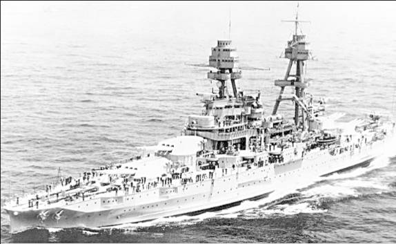 USS PENNSYVANIA&nbsp; BB-38&nbsp;&nbsp;&nbsp;&nbsp; 2 bomb hits