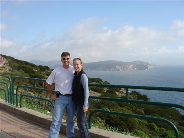 PK & Lindsey on the Sardinian coast
