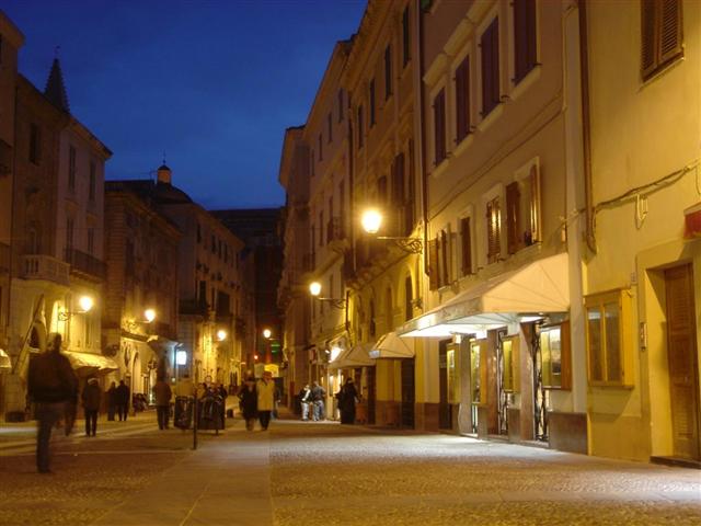 Old Town Alghero at night