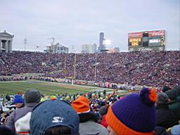 north end of the stadium - that tall building is the Sears Tower