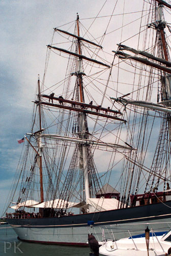 A tall ship in Galveston Harbor&nbsp; 1999