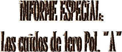 INFORME ESPECIAL:
Los caidos de 1ero Pol. "A"