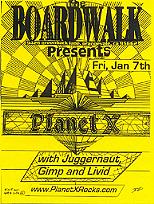 Advertisement Flyer for 01/07/00 Show at The Boardwalk - click to view