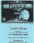 Planet X Flyer - Cafe Paris - Sacramento, 8/06/99