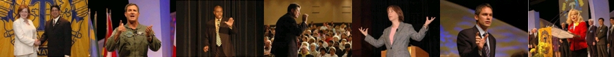 Photo snapshots of various club meetings