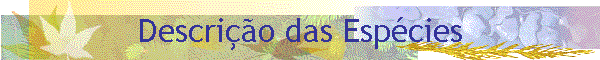 Descri��o das Esp�cies