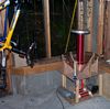Tesla coil in conservatory with bikes.