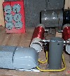 Detail showing the caps, RF chokes, spark gap.