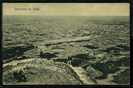 Fotograf�a antigua de la Plaza Firme de Toros de Acho tomada en 1885