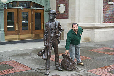 Me messing around in front of the Federal Courthouse