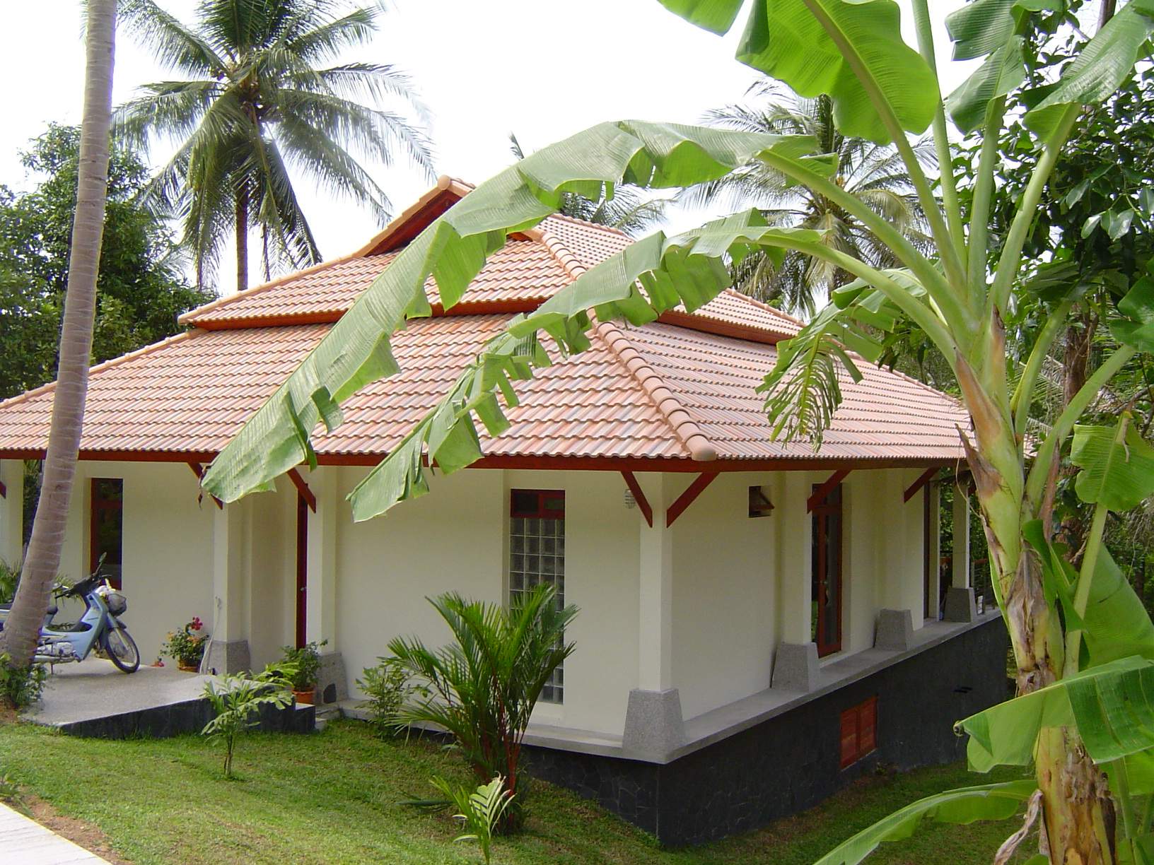 The front of the house.