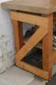 End view of bench