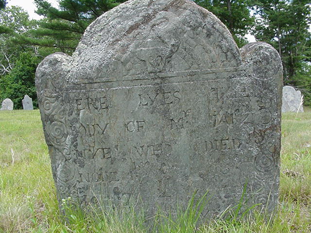 Here Lies The Bode of Mr Jabez Nye Who Died November ye 18th 1745 in Ye 58th Year of His Age