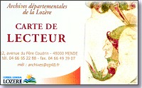 Cartes de Lecteur des AD 48 (Aout 2002)