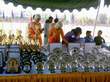 A view of trophies distributed at sports day