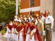 Students giving warm welcome to PMDC delegation