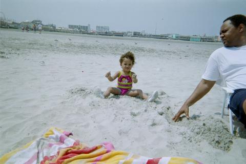Playing in the sand