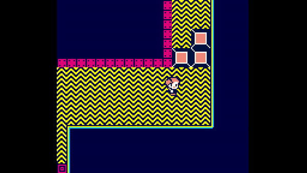 A character pushing blocks around.