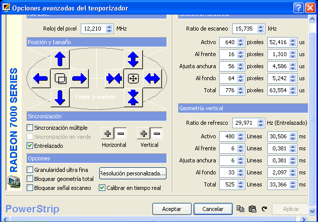 Ajustes NTSC