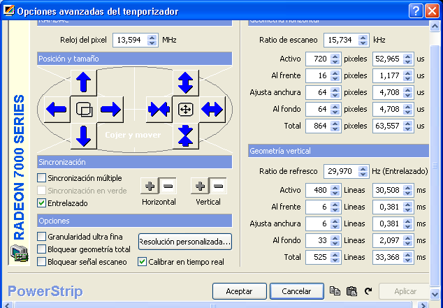 Ajustes PAL M