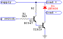 Two transistor: darlington pair variant