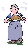 woman carrying cooked turkey