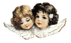 1 blond; 1 dark haired angel