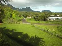 View West towards new Kosrae campus building (on the right)
