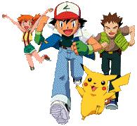 Ash, Pikachu, Misty and Brock!