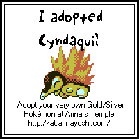 We adopted Cyndaquil from Arina's Temple!