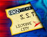 The Eon Ticket to Southern Island peeking out