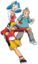 An enthusiastic team of pok�mon trainers makes its way through Johto