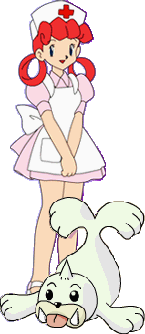 Nurse Joy, whose family of 22 identical girls tend all the Pok�mon Centers in Kanto and in Johto, plus the 16 Pok�mon Centers in Hoenn.