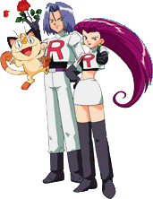 Jessie, James, and their Mewoth that always acompanies them