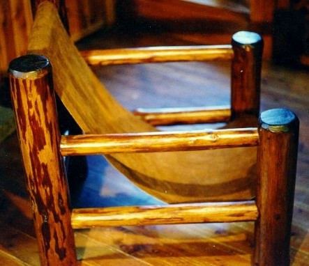 Log armchair "Leather"