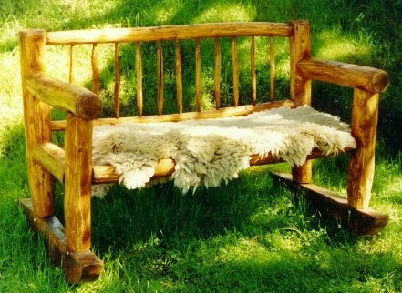 Log armchair "Rocker" double