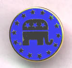 Blue logo lapel pin