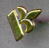 Gold BQ lapel pin