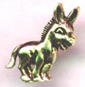 Gold donkey lapel pin