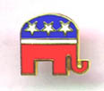 Republican logo lapel pin