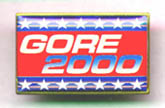 Red Gore lapel pin