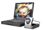 Laptop with baby picture