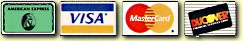 Visa, MasterCard, American Express and Discover/Novus