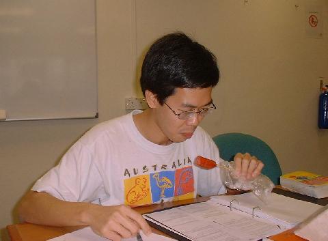 Me! Pretending to study.