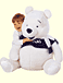 Jumbo Winter White Pooh 2001