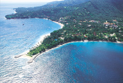Pool villa club Senggigi location on the beautiful beach Lombok Indonesia