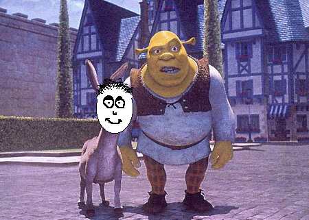 Making an ASS of myself (waa-waaah) with Shrek.