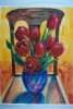 Blue Vase with Tulips