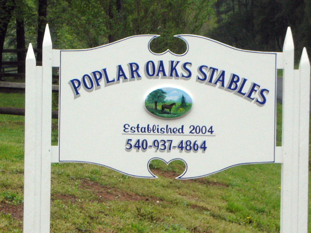 to Poplar Oaks Stables on the !!!
