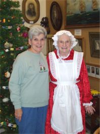 Mrs. Claus and a visitor